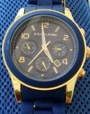 Relógio réplica MK azul marinho