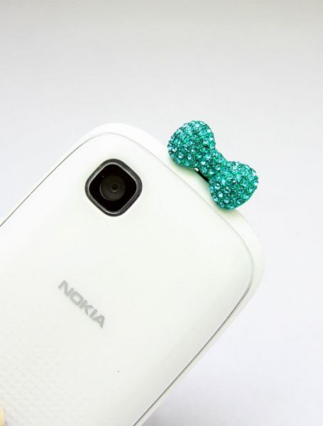 Plug para celular laço com strass