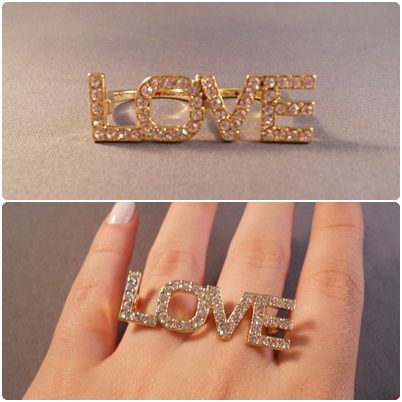 Anel duplo love