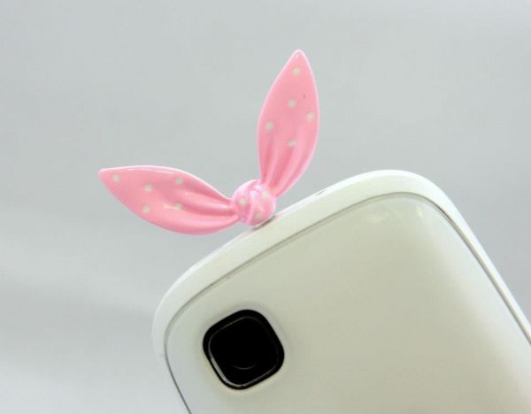 Plug para celular laço bolinha